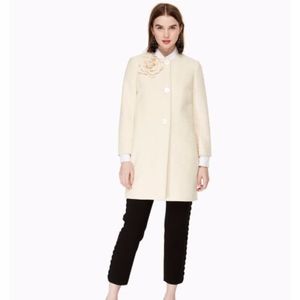 NWT Kate Spade Tweed Corsage Coat SZ 0